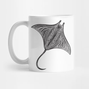 Manta Ray Ink Art - light colors Mug